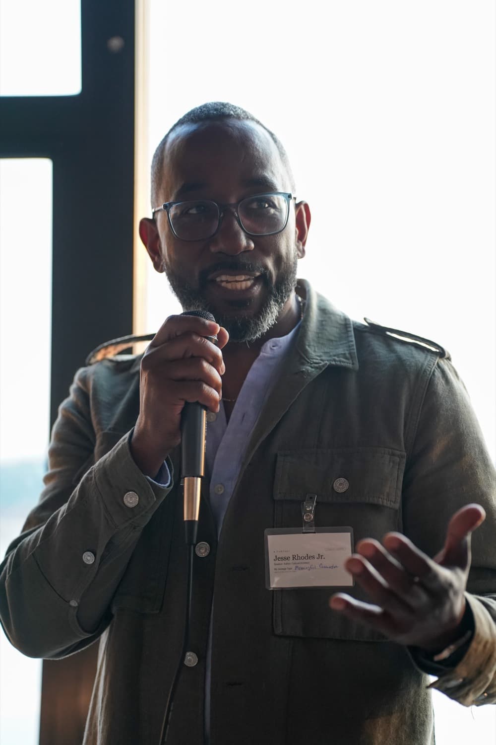 A toast on the microphone